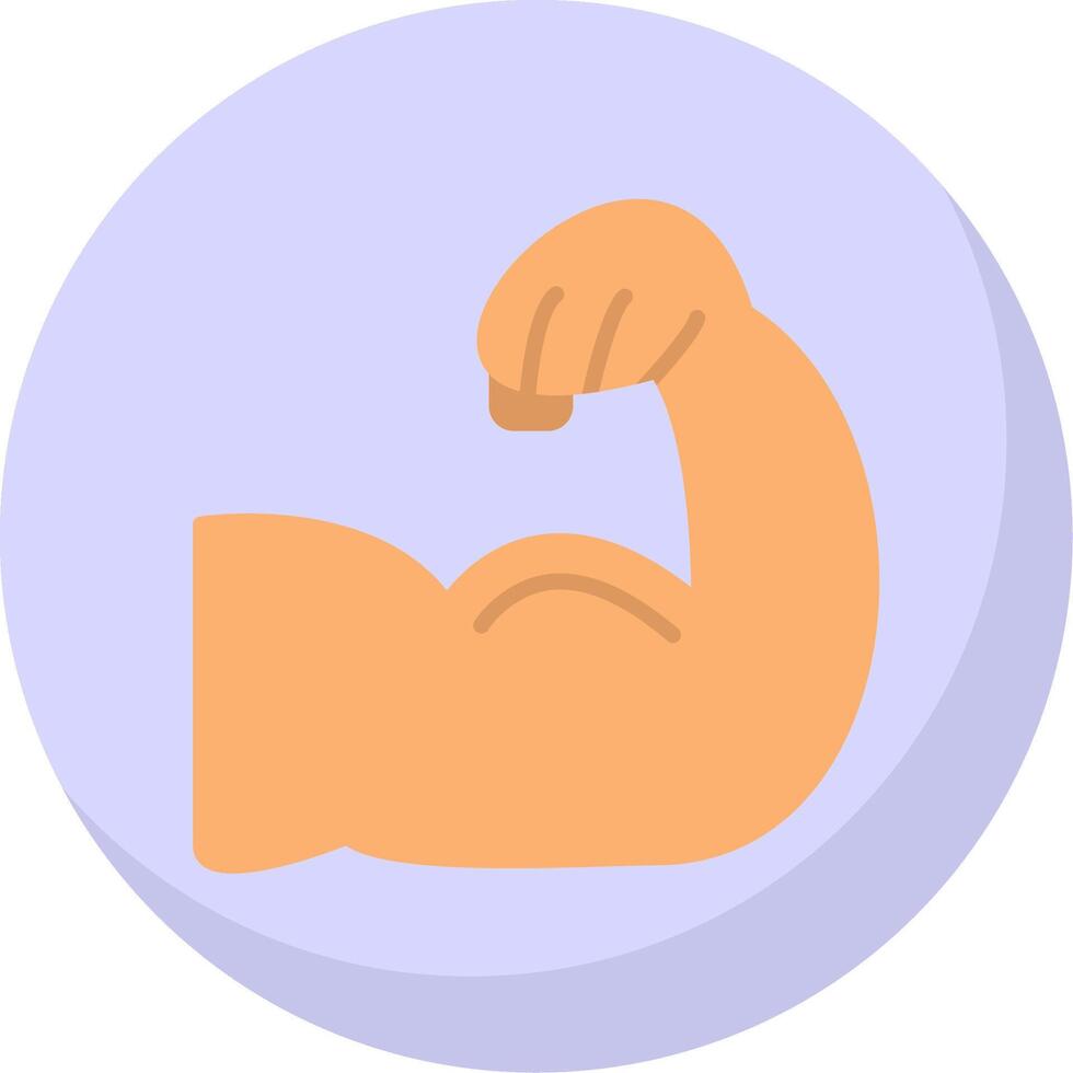 Body Builder Flat Bubble Icon vector