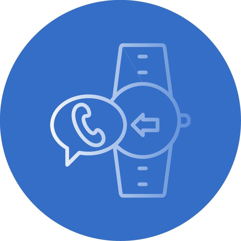 Incoming Call Flat Bubble Icon vector