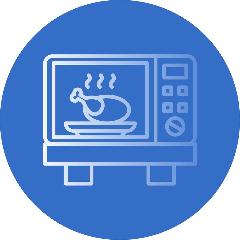 Roast Flat Bubble Icon vector