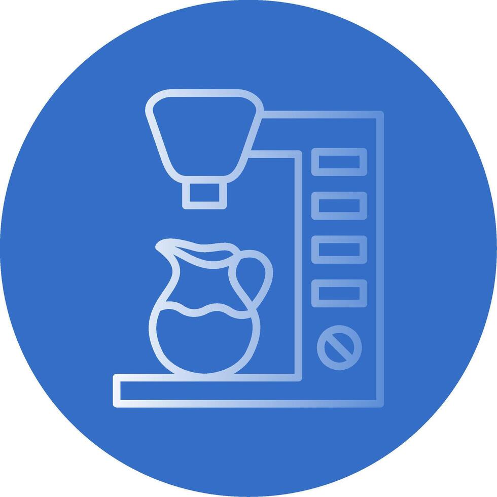 Coffee Maker Flat Bubble Icon vector