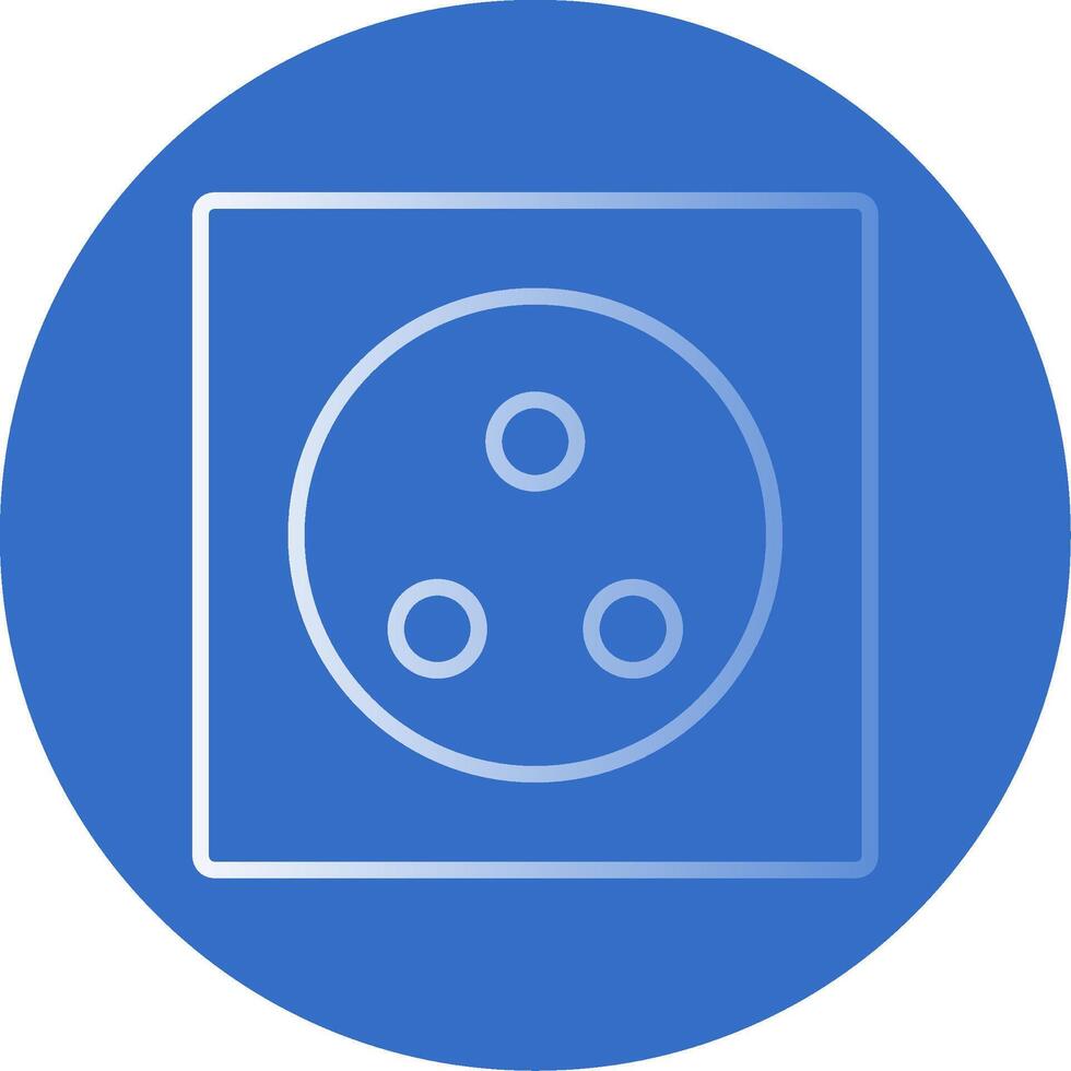 Wall Plug Flat Bubble Icon vector
