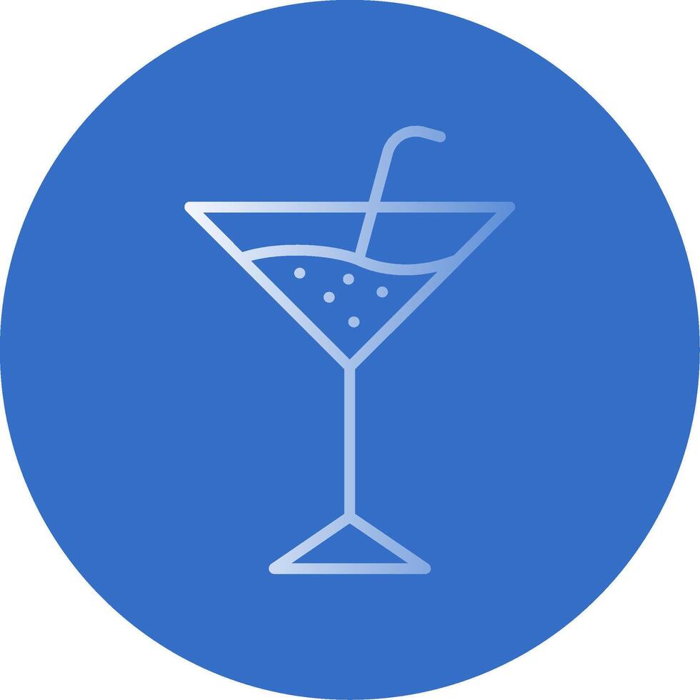 Martini Flat Bubble Icon vector