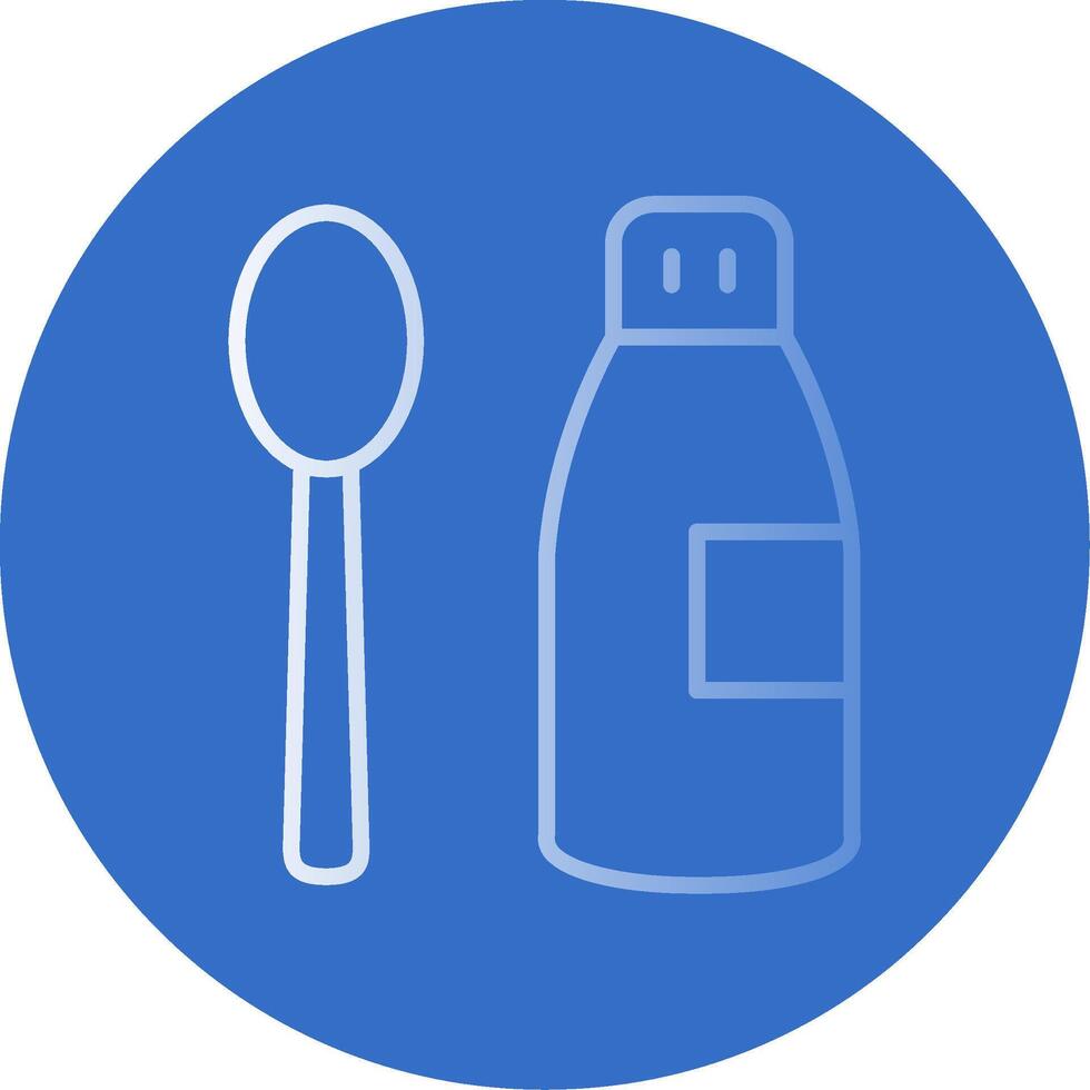 Coffee Syrup Flat Bubble Icon vector