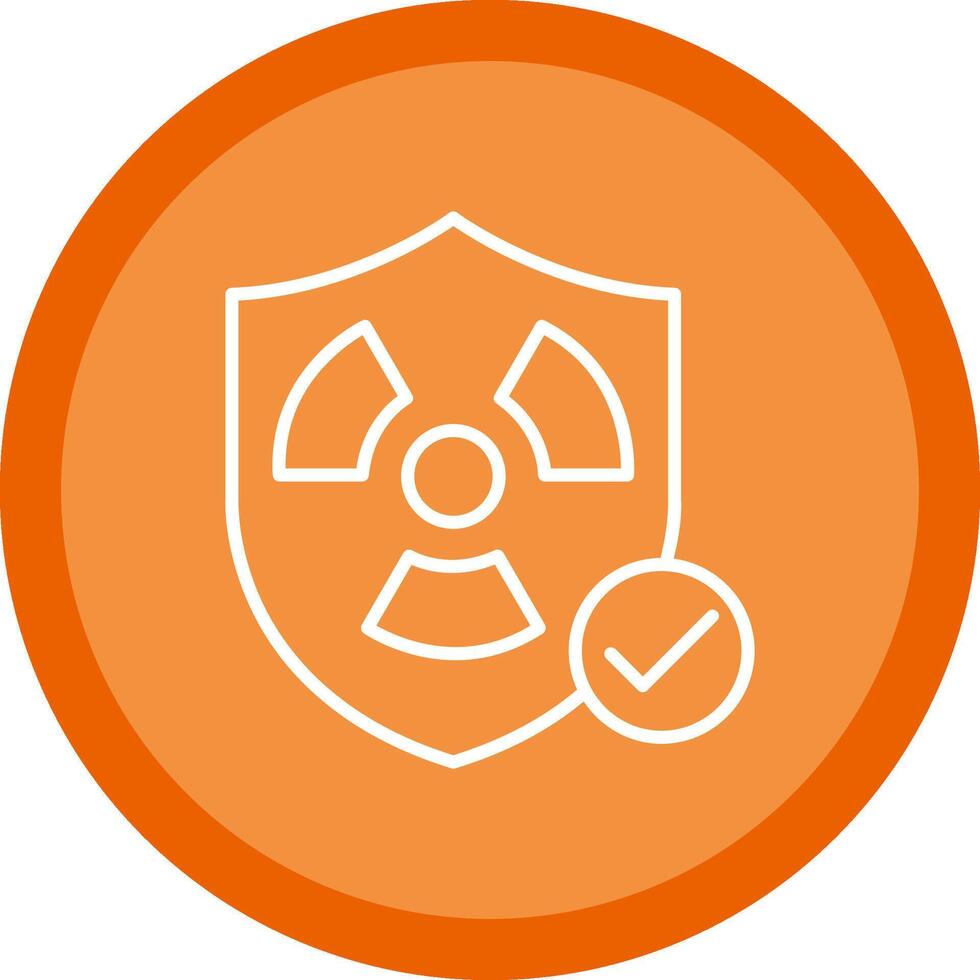Safety Nuclear Line Multi Circle Icon vector