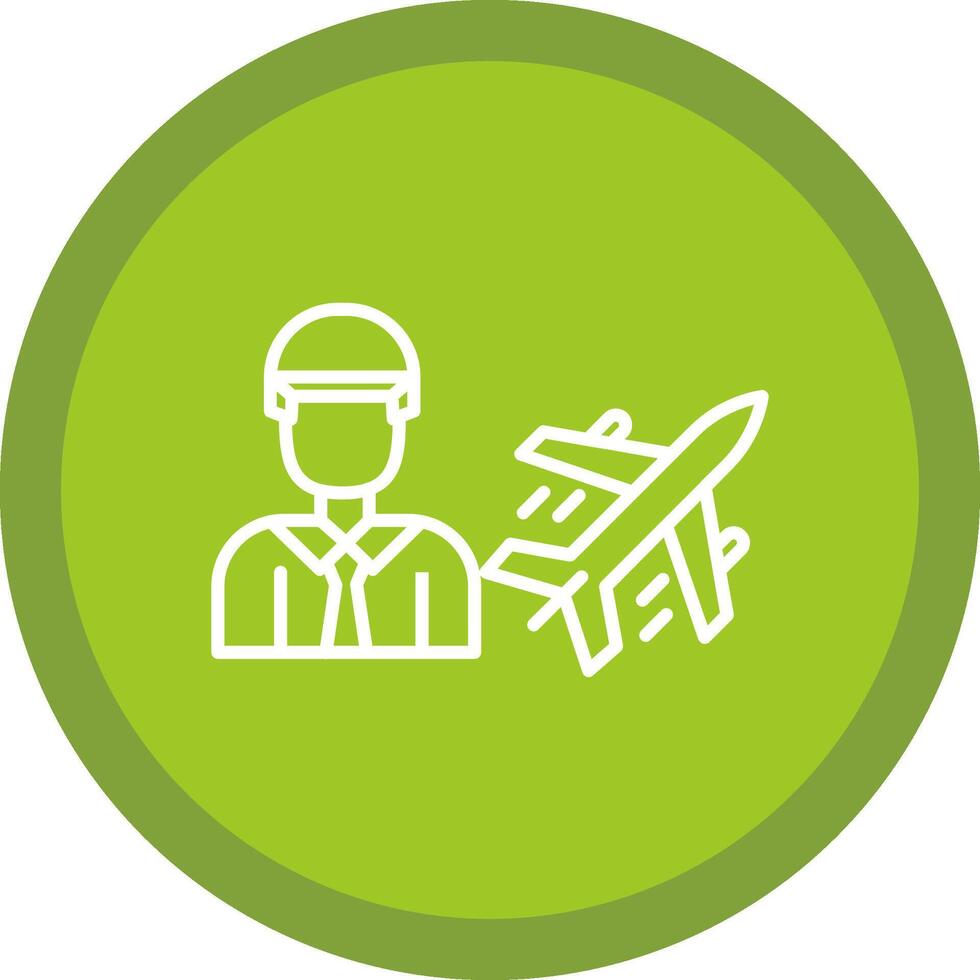 Air Engineer Line Multi Circle Icon vector