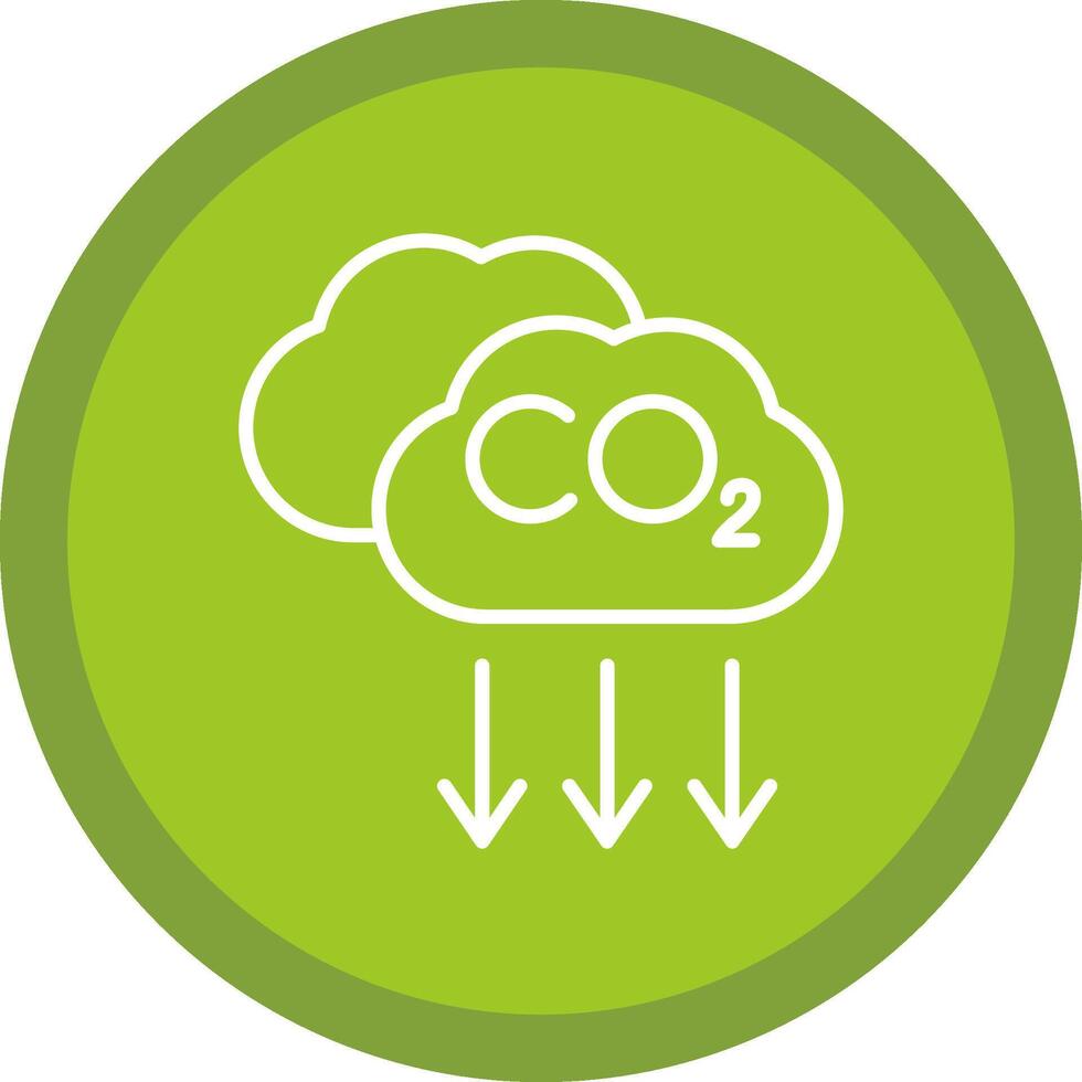 Co2 Line Multi Circle Icon vector