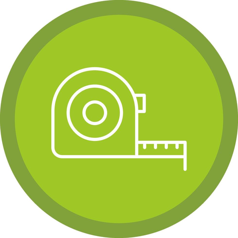 Measure Tape Line Multi Circle Icon vector