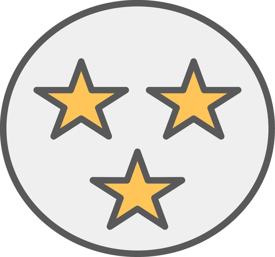 Stars Line Filled Light Icon vector
