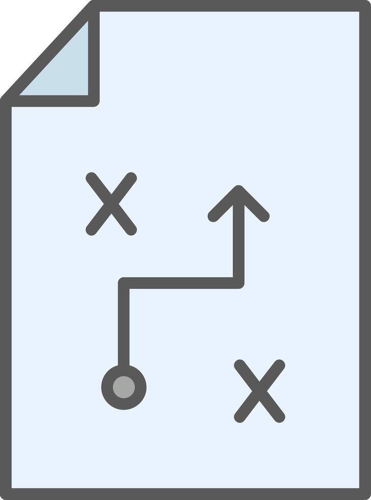 Strategy Line Filled Light Icon vector