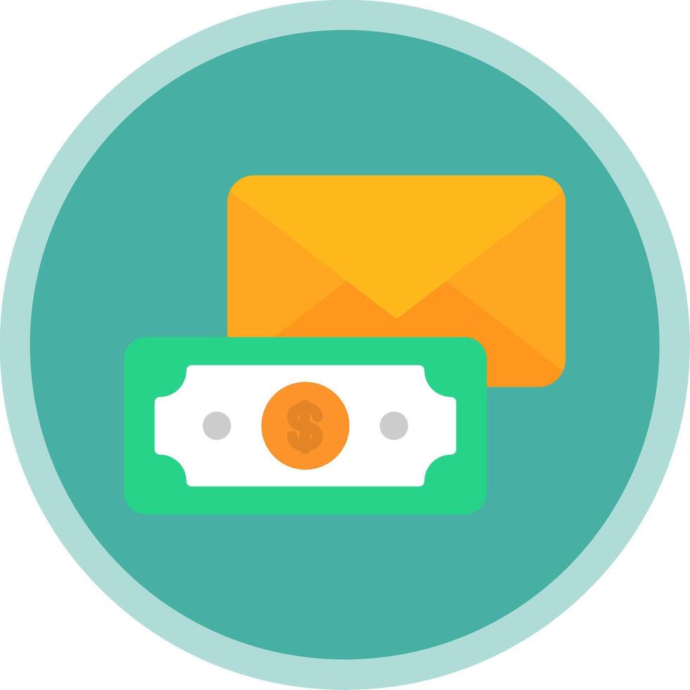 Envelope Flat Multi Circle Icon vector