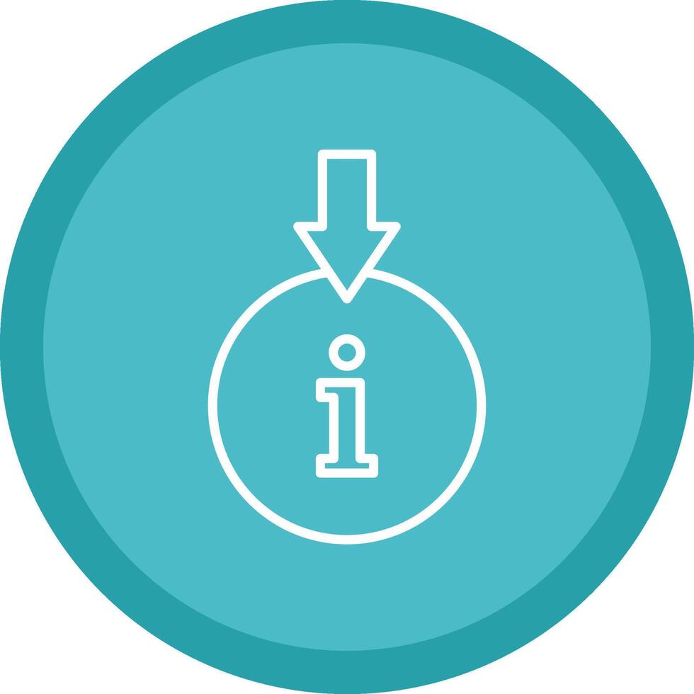 Information Download Line Multi Circle Icon vector