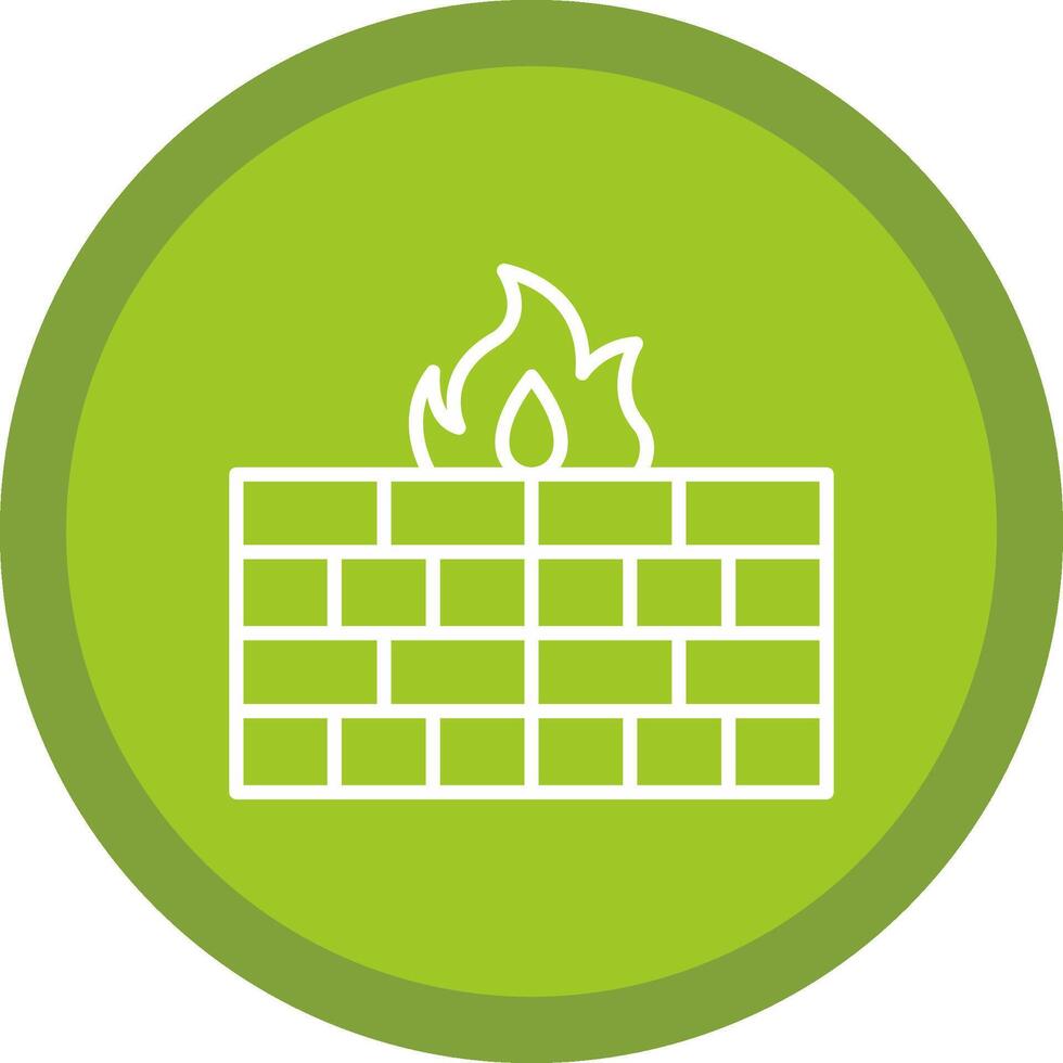 Firewall Line Multi Circle Icon vector