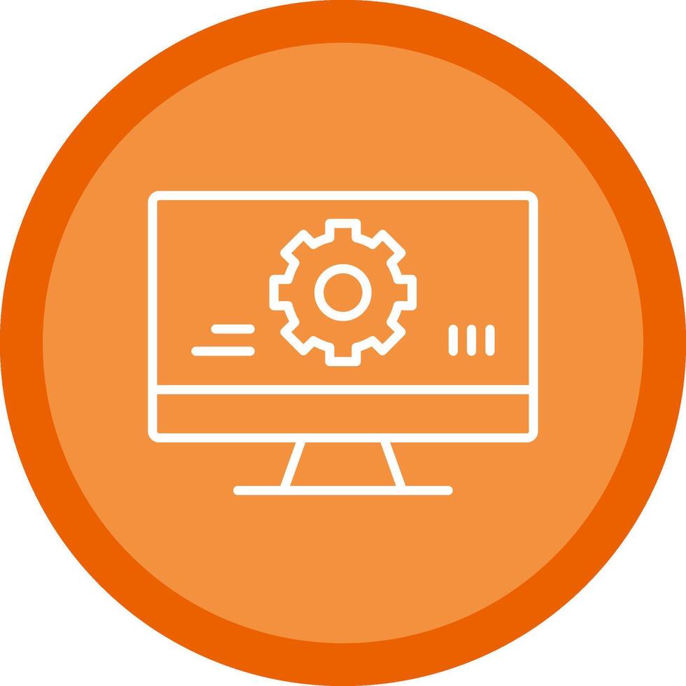 Monitoring Software Line Multi Circle Icon vector