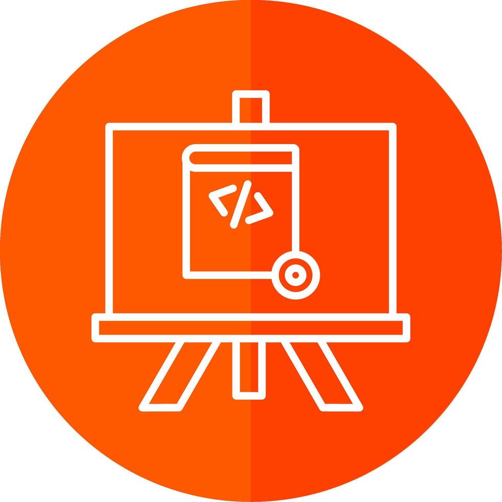 Demo Line Yellow White Icon vector