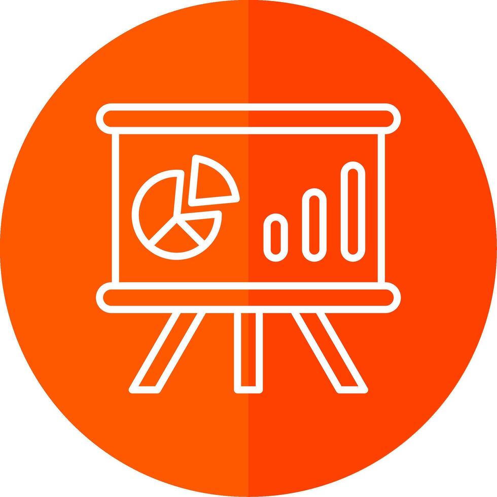 Whiteboard Line Yellow White Icon vector
