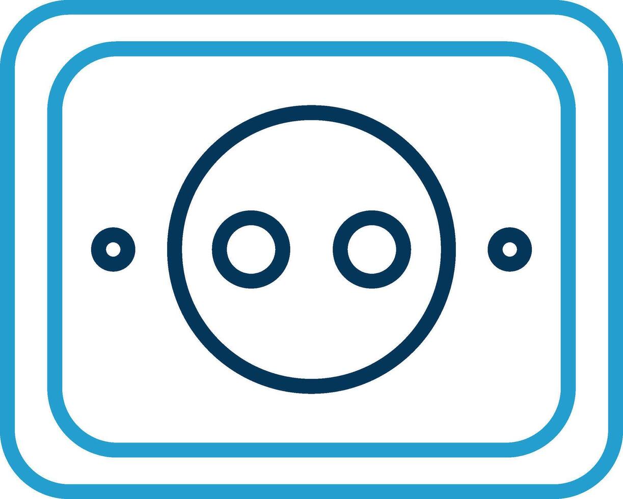 Socket Line Blue Two Color Icon vector
