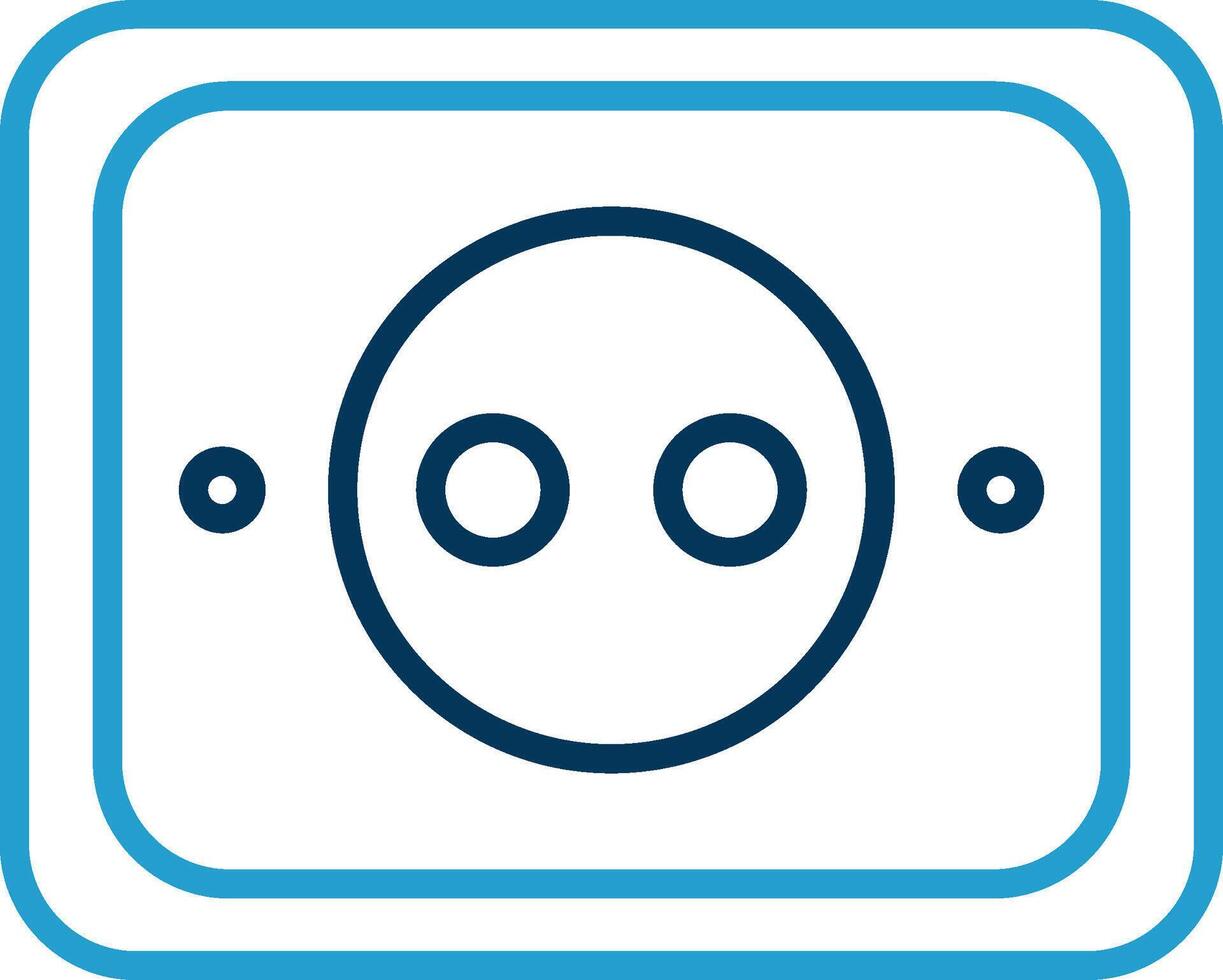 Socket Line Blue Two Color Icon vector