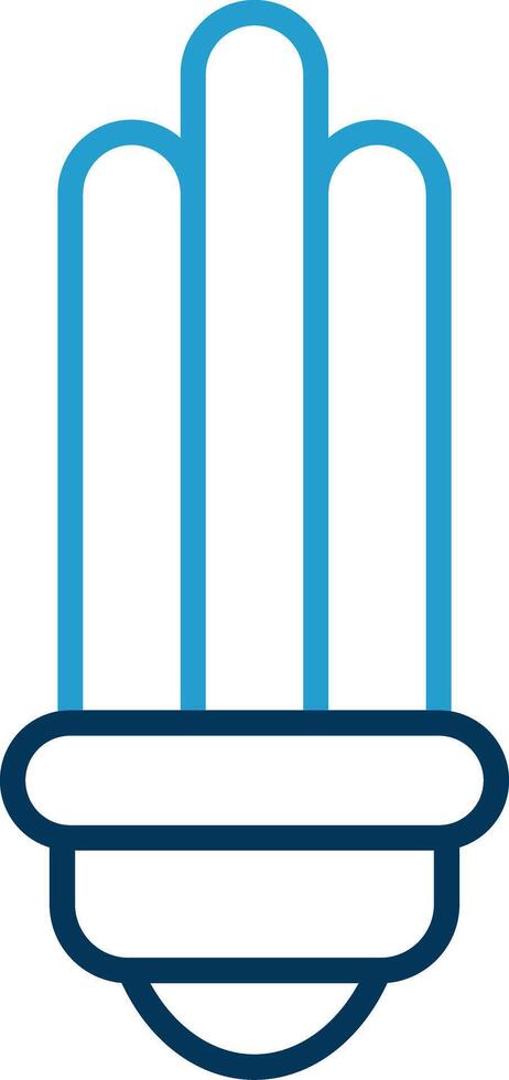 Bulb Line Blue Two Color Icon vector