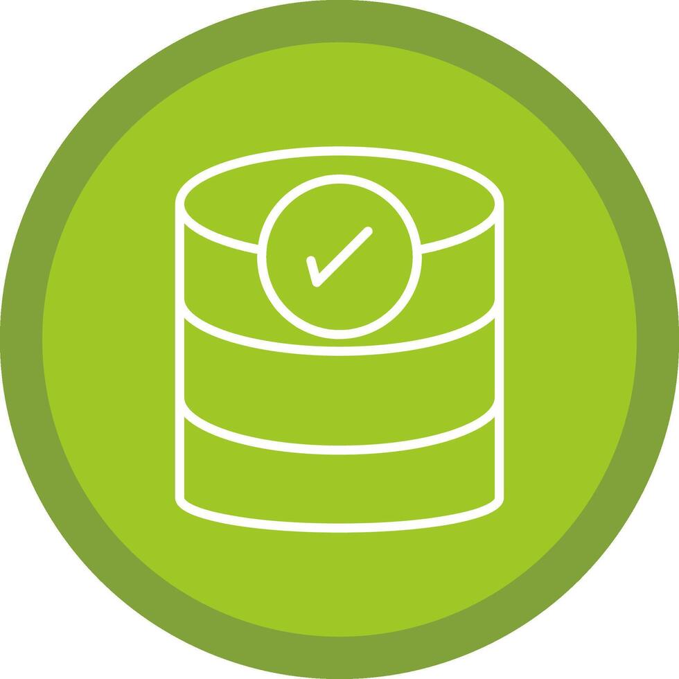 Database Line Multi Circle Icon vector