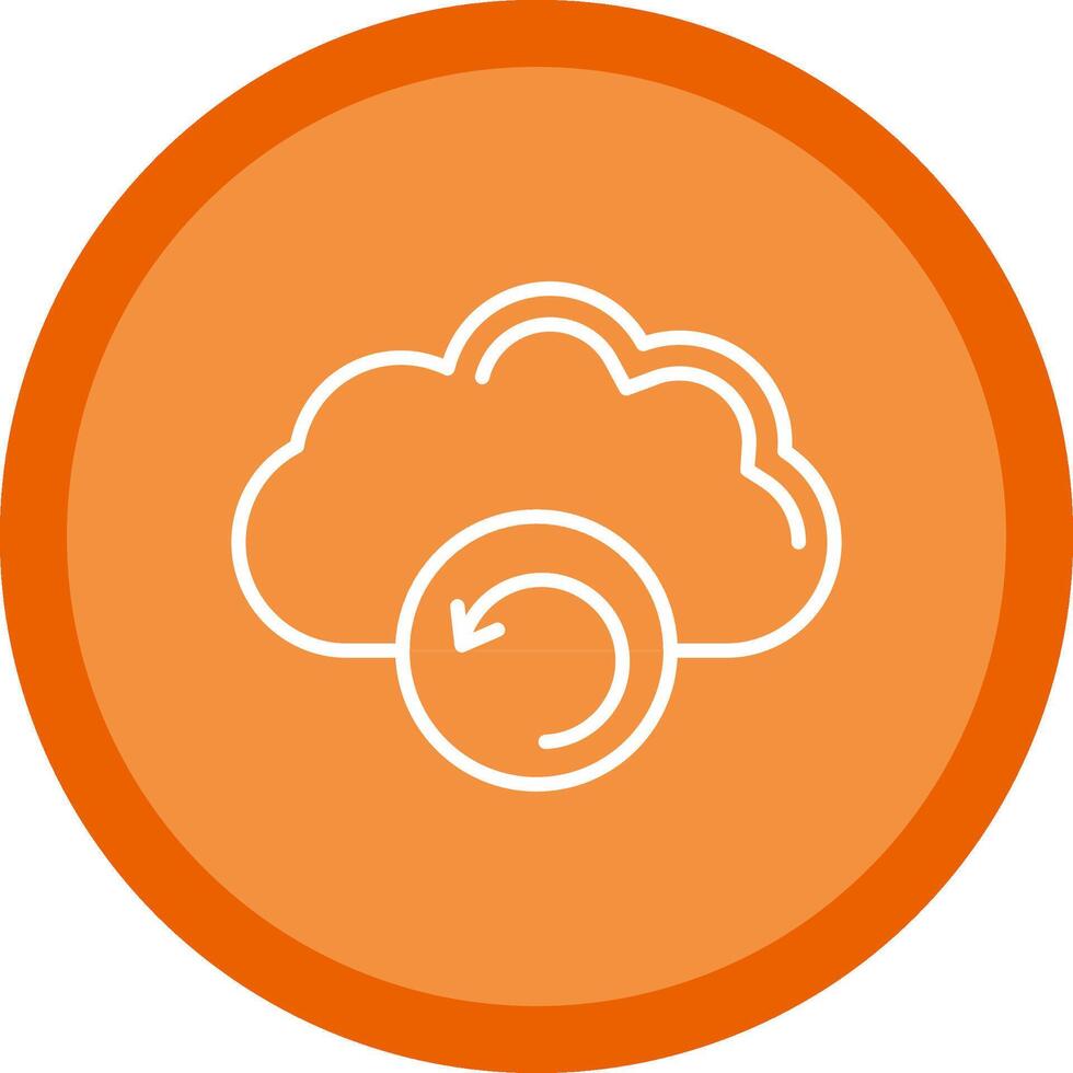 Backup Line Multi Circle Icon vector