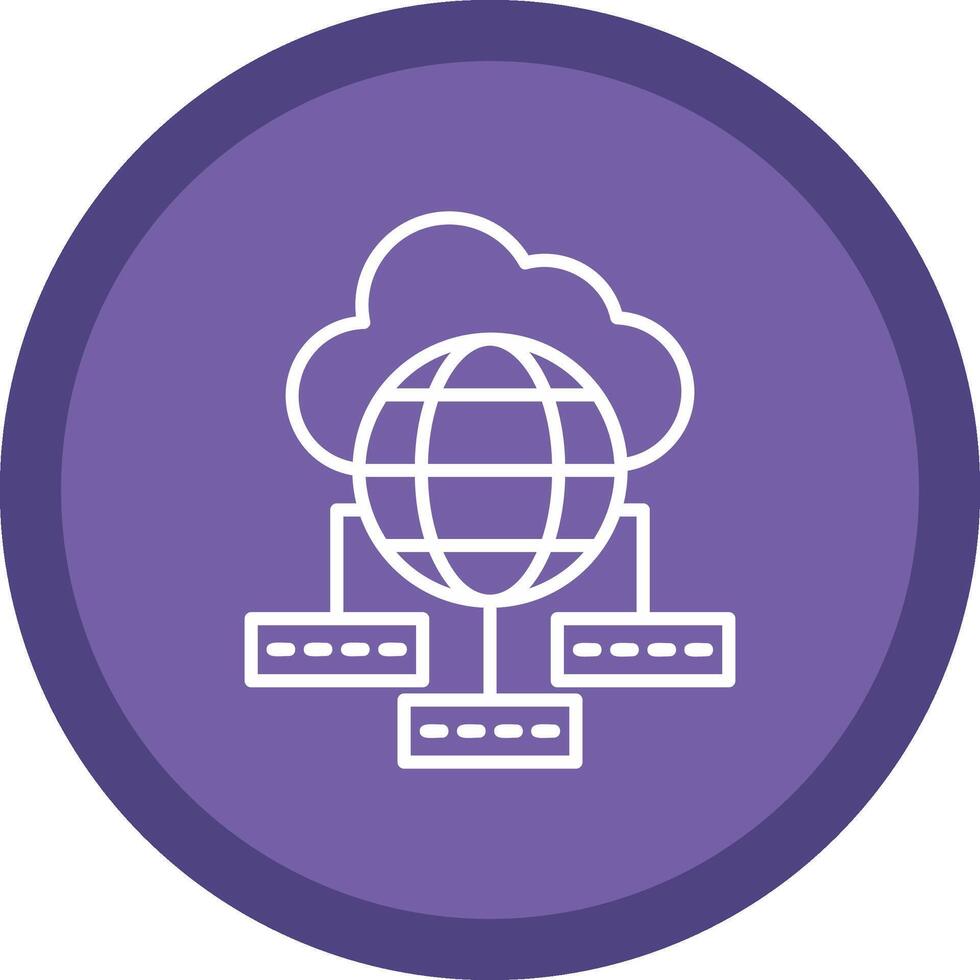 Data Sumit Line Multi Circle Icon vector