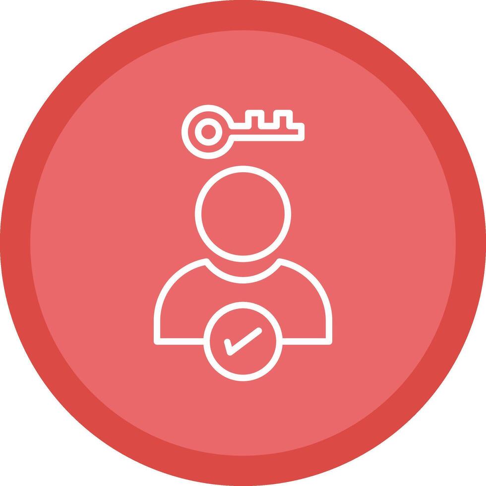 Authentication Line Multi Circle Icon vector