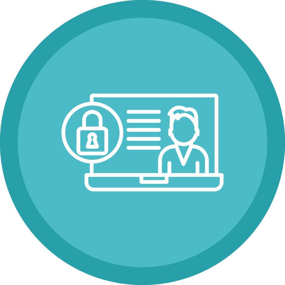 Personal Data Line Multi Circle Icon vector