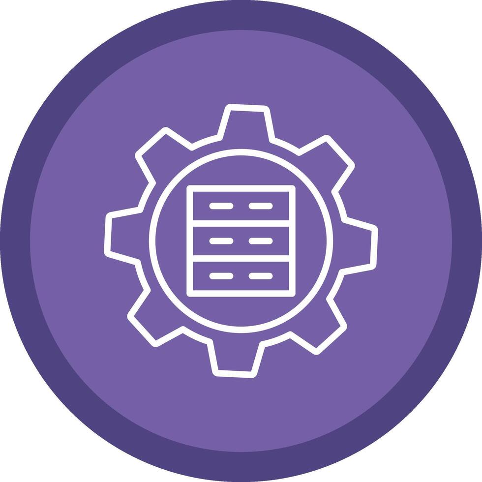 Database Management Line Multi Circle Icon vector
