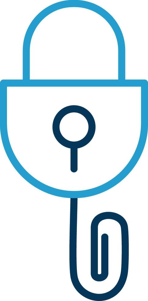 Picklock Line Blue Two Color Icon vector