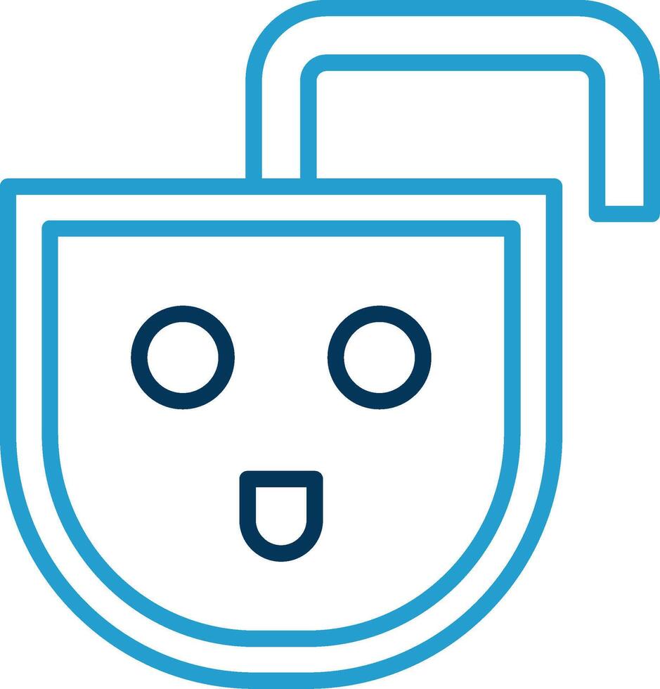 Wall Socket Line Blue Two Color Icon vector