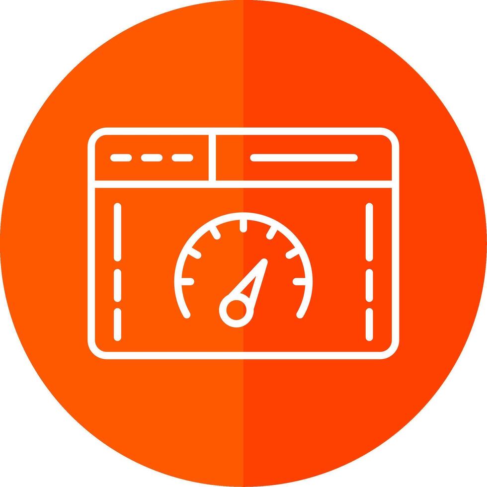 Speed Test Line Yellow White Icon vector