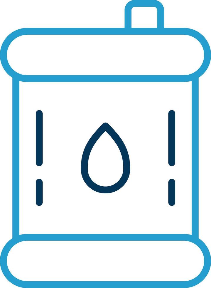 Barrel Line Blue Two Color Icon vector