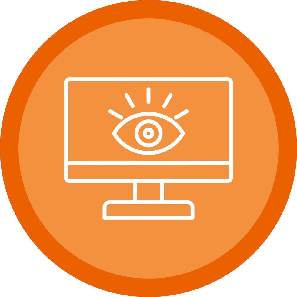 Monitoring Line Multi Circle Icon vector