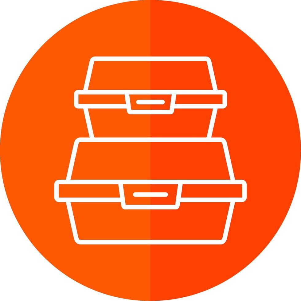 Food Container Line Yellow White Icon vector