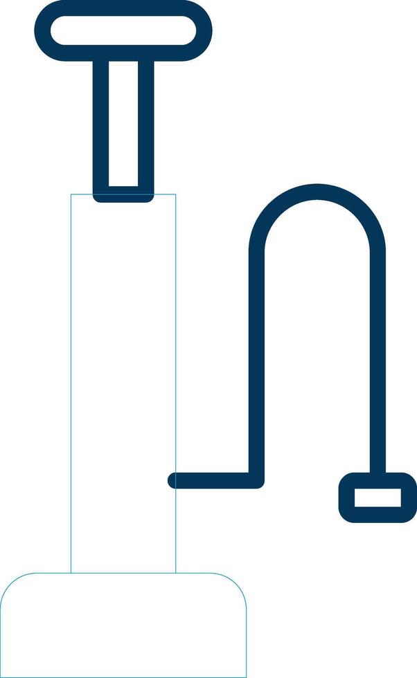 Air Pump Line Blue Two Color Icon vector