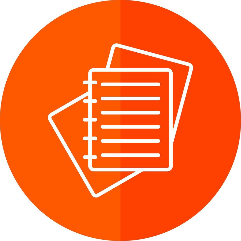 Notes Line Yellow White Icon vector