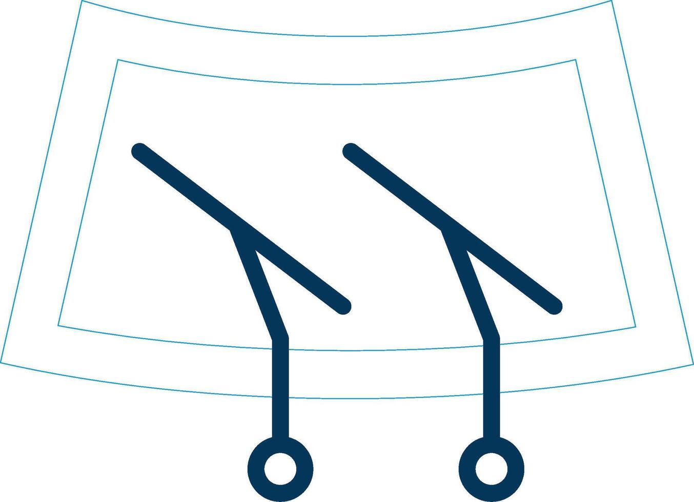 Windscreen Line Blue Two Color Icon vector