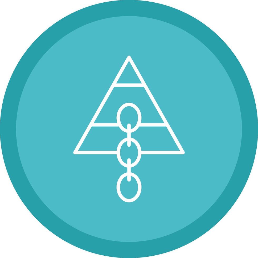 Link pyramide Line Multi Circle Icon vector