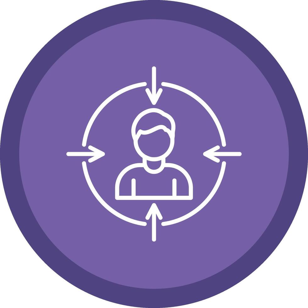 Target Audiences Line Multi Circle Icon vector