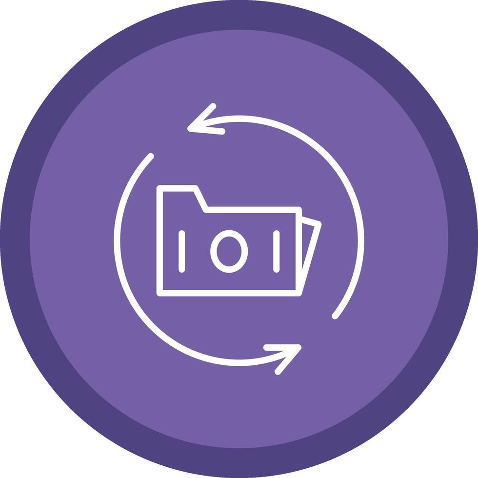 Data Backup Line Multi Circle Icon vector