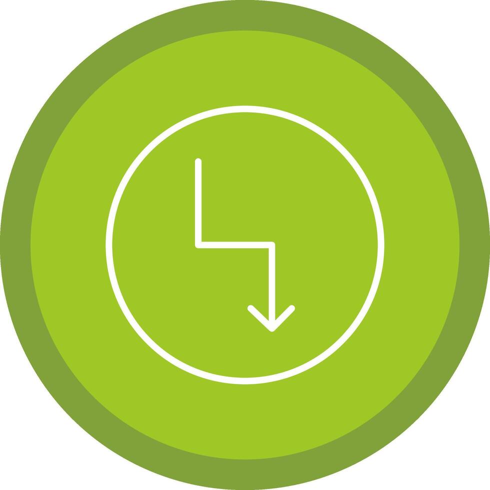 Zigzag Arrow Line Multi Circle Icon vector