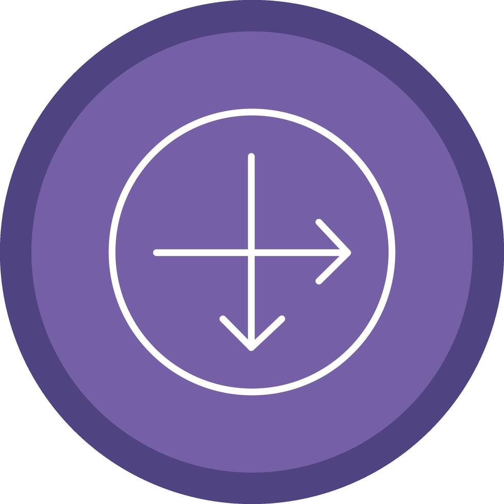 Intersect Line Multi Circle Icon vector