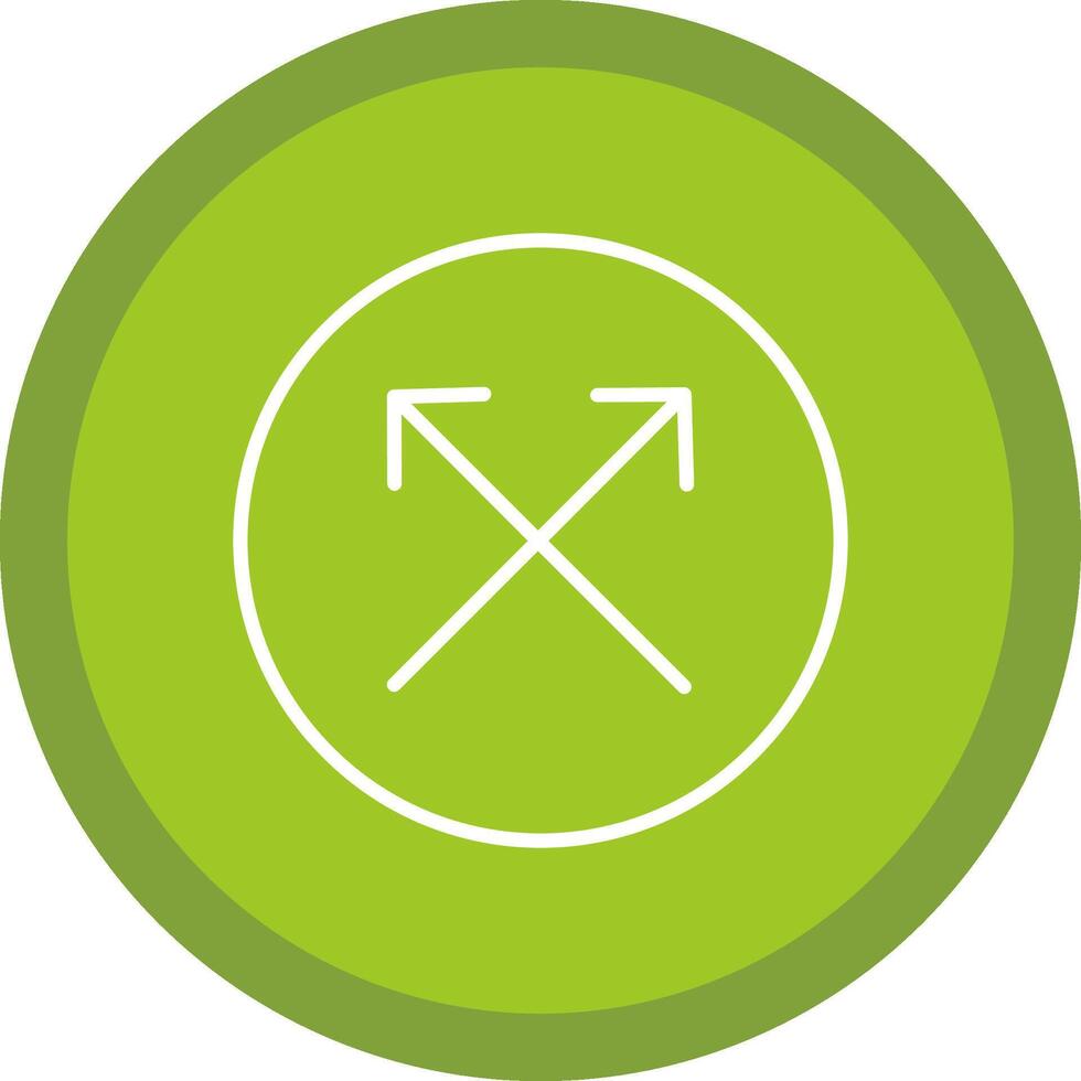 Intersect Line Multi Circle Icon vector