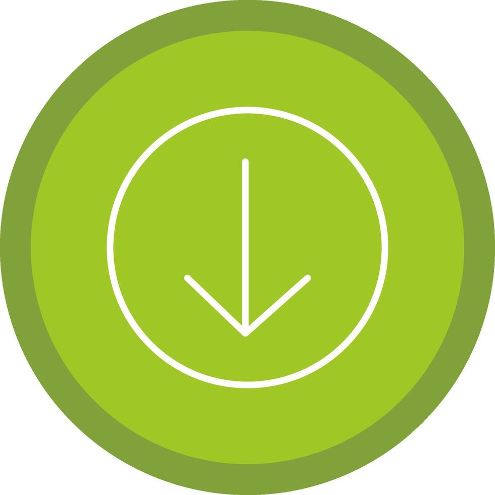 Down Arrow Line Multi Circle Icon vector