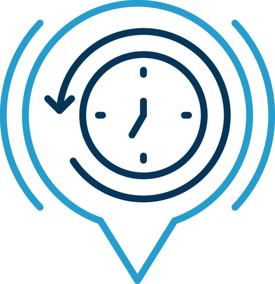 History Line Blue Two Color Icon vector