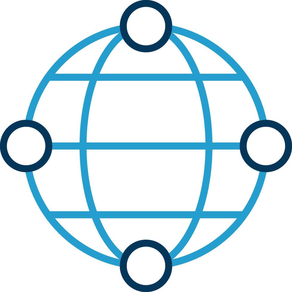 Internet Line Blue Two Color Icon vector