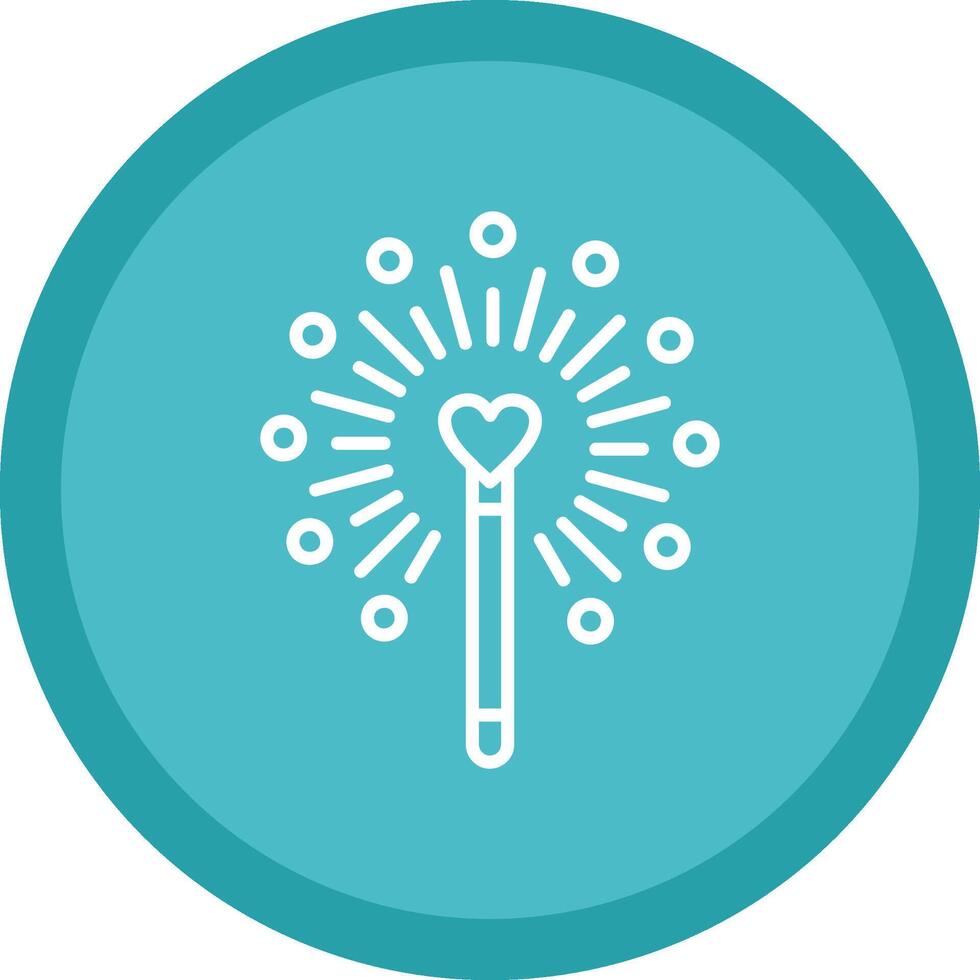 Magic Wand Line Multi Circle Icon vector