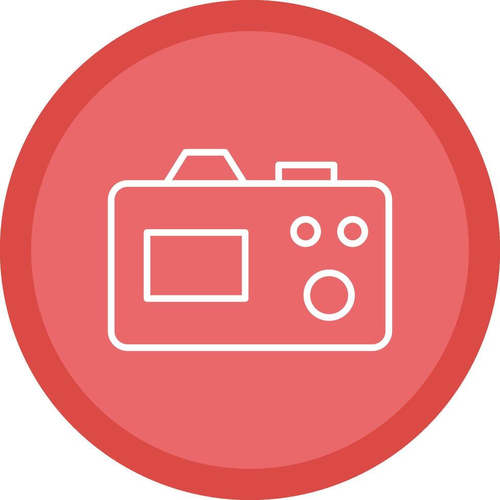 Camera Line Multi Circle Icon vector