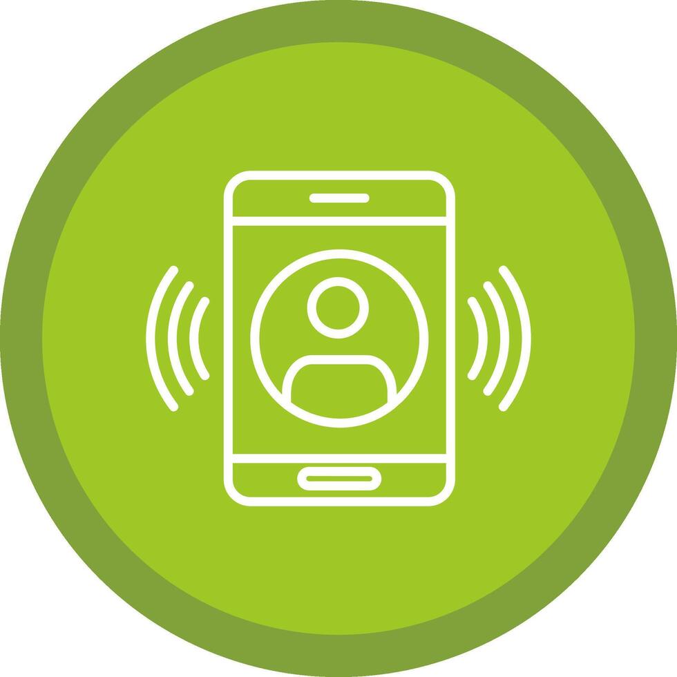 Call Line Multi Circle Icon vector