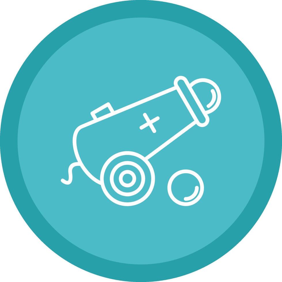 Cannon Line Multi Circle Icon vector
